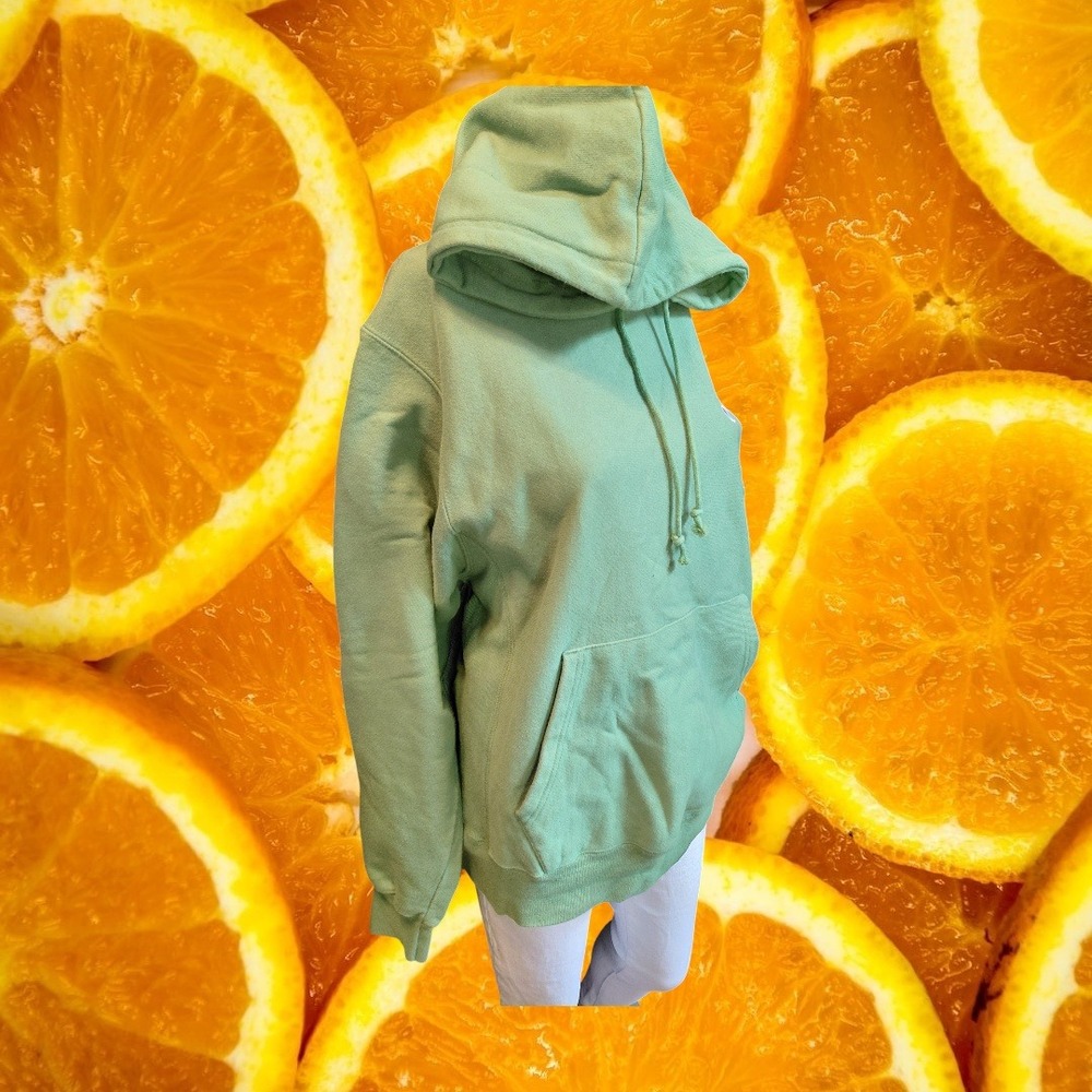 Champion Reverse Weave Hoodie Mint Green Pullover Hooded Sweatshirt Medium‎